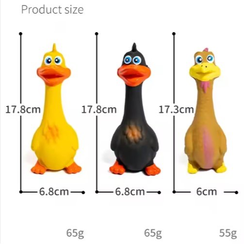 US LOCAL STOCK Hiphoppet New Latex Interactive Dog Chew Toys Cute Duck Shape Squeaky Pet Dog Interactive Boredom Buster Toys - Image 4