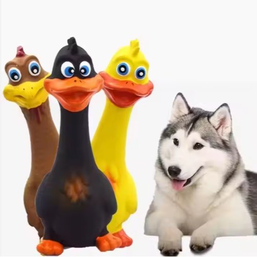 US LOCAL STOCK Hiphoppet New Latex Interactive Dog Chew Toys Cute Duck Shape Squeaky Pet Dog Interactive Boredom Buster Toys - Image 5