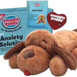 Snuggle Puppy Original Heartbeat Puppy Toy with Real-Feel Pulse & Heat Pack, Calming Sleep Aid for Puppy Anxiety, Crate Training, First Nights & New Puppy Transition - Biscuit : Pet Supplies