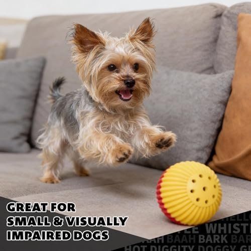 Pet Supplies Pet Toy Balls : Pet Qwerks Animal Sounds Babble Ball - Interactive Chew Dog Toy - Large : - Image 6
