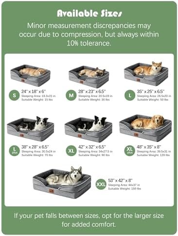 Spotted Play Orthopedic Dog Bed with Sides - Dog Sofa Beds for Medium Dogs, Supportive Foam Pet Couch Bed with Washable Removable Cover, Waterproof Lining and Non-Slip Bottom, Grey - M : Pet Supplies - Image 7