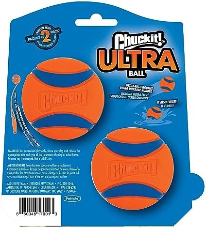 Pet Supplies Chuckit! Ultra Ball Dog Toy - Medium Bouncy Fetch Balls For Dogs 20-60 lbs - Made from Durable Rubber - Floating Water Pet Toys - Size Medium - 2.5-inch Diameter - Pack of 4 : - Image 6