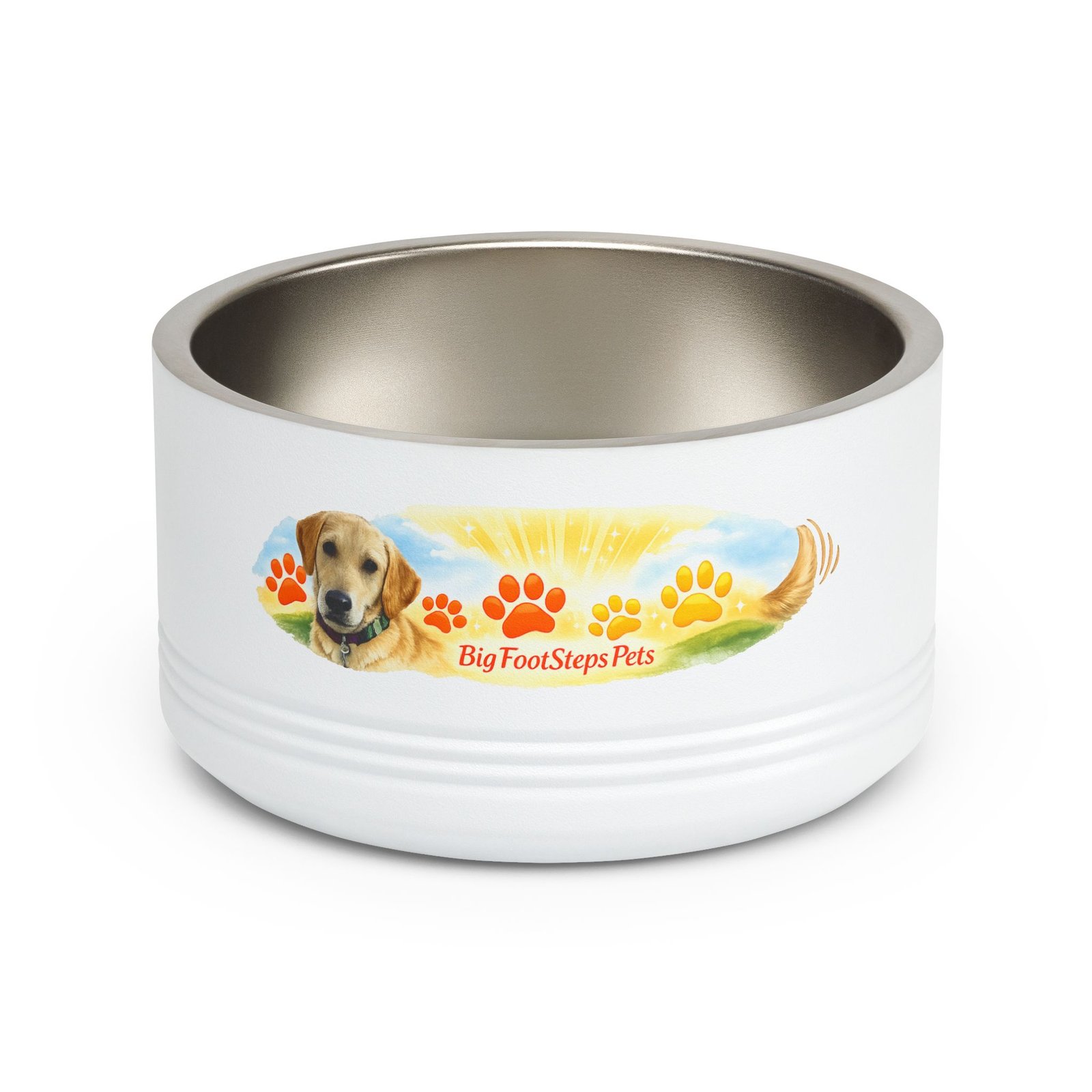 Dog Portrait Pet Bowl | 18oz Stainless Steel Dog Water Dish