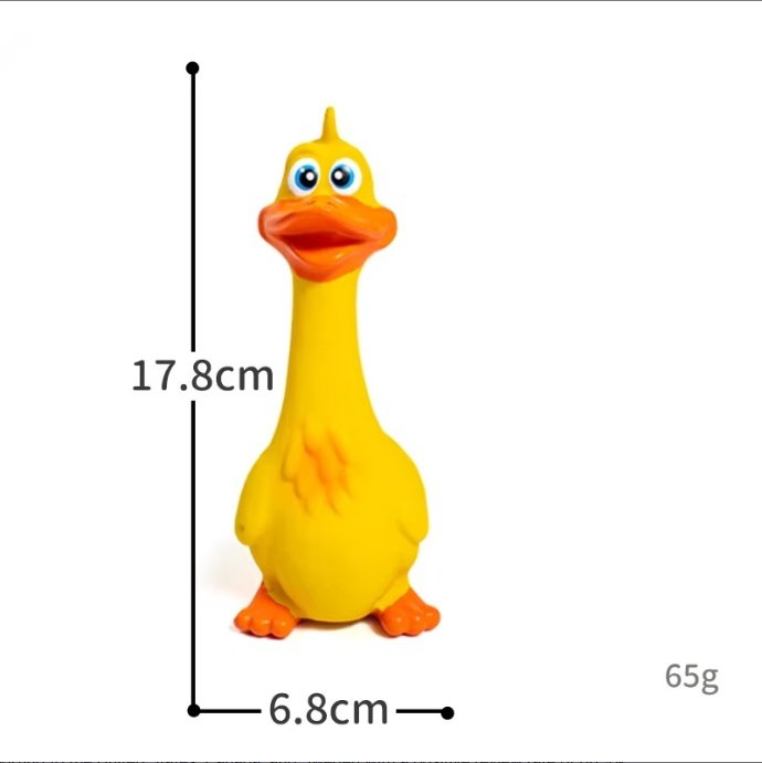 US LOCAL STOCK Hiphoppet New Latex Interactive Dog Chew Toys Cute Duck Shape Squeaky Pet Dog Interactive Boredom Buster Toys - Image 3