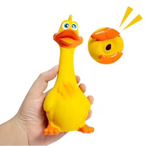 US LOCAL STOCK Hiphoppet New Latex Interactive Dog Chew Toys Cute Duck Shape Squeaky Pet Dog Interactive Boredom Buster Toys - Image 6